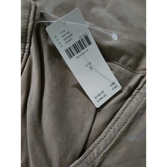 Anthropologie Pants 2 Women's Maeve The Colette Wide Leg Pleated Khaki Nwt $148 - Picture 13 of 13